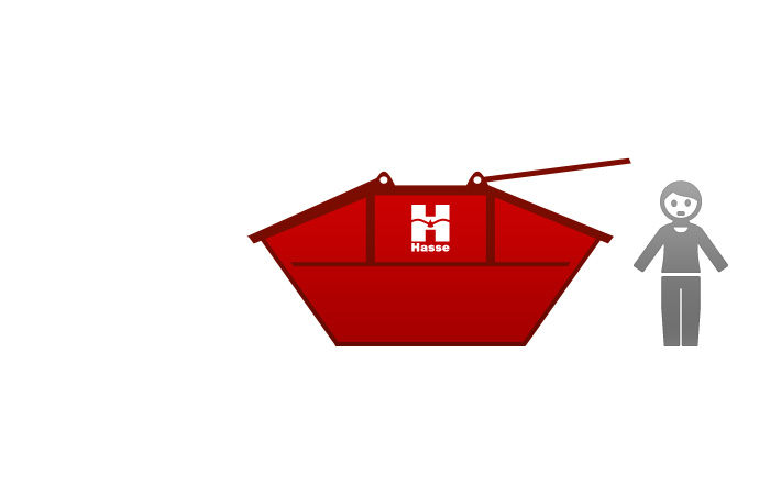 Absetzcontainer 7 m³ - geschlossen 7